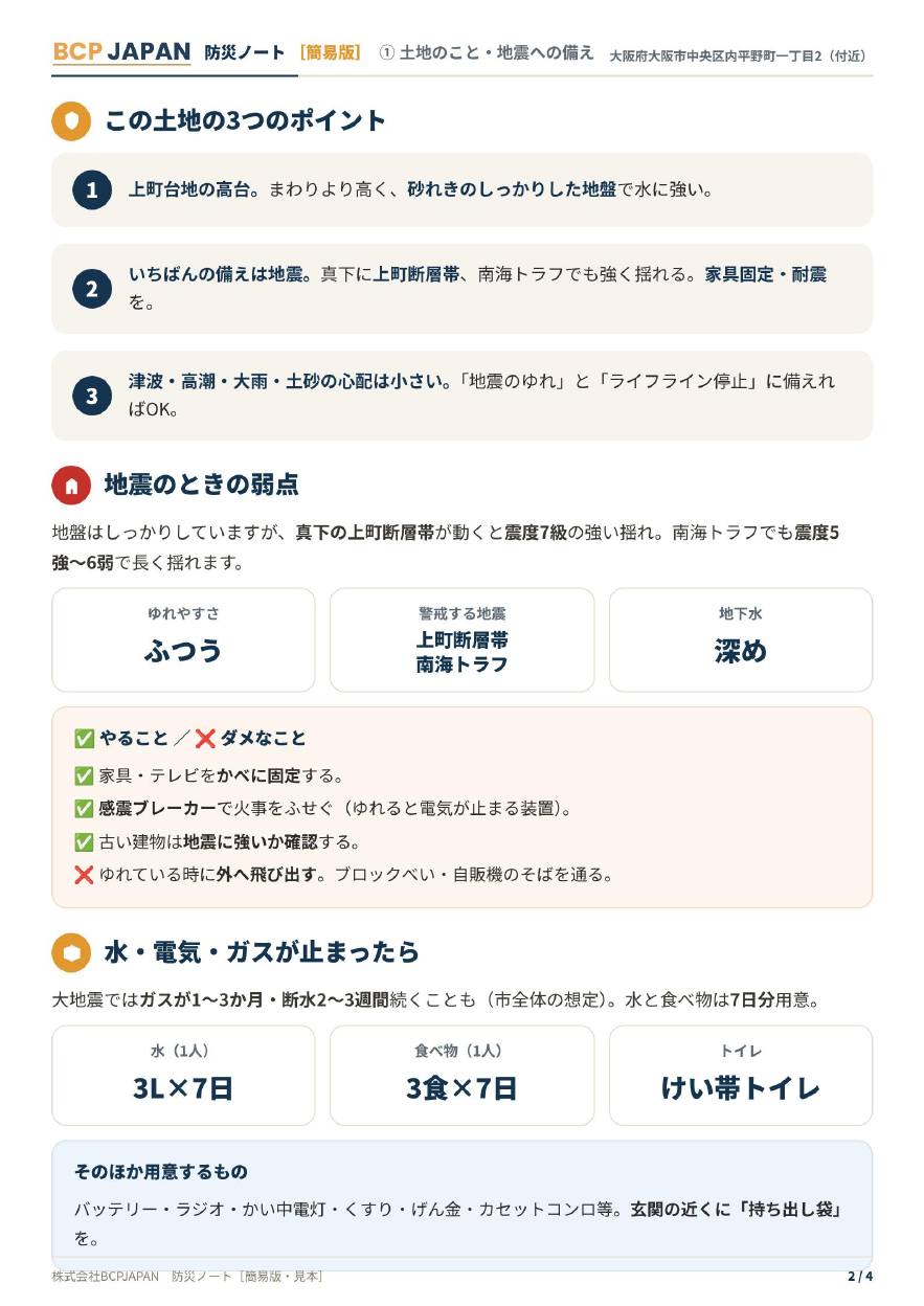 見本 2ページ目