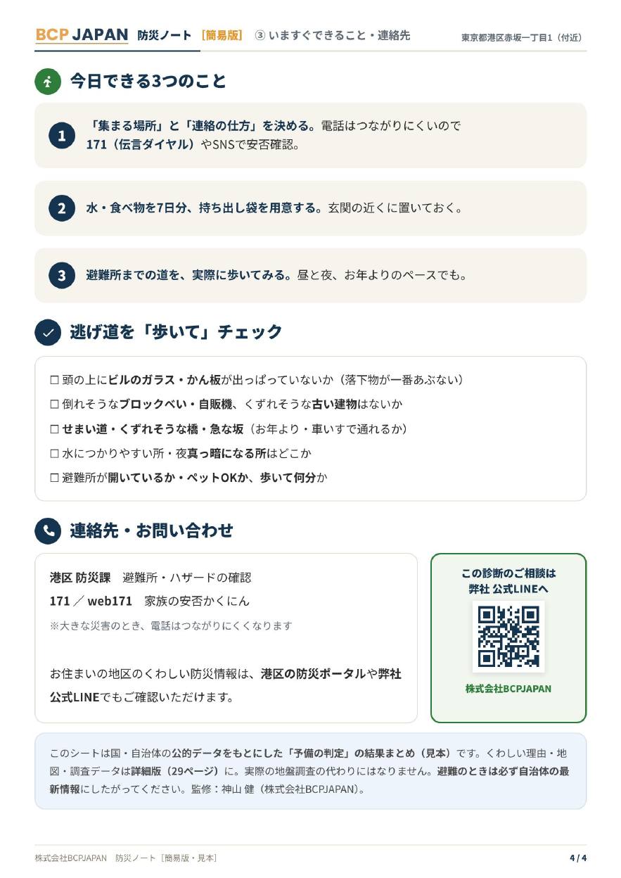 赤坂 簡易版 4ページ目:今日できること
