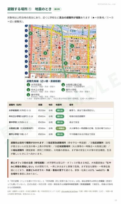 詳細版 13ページ目:避難する場所①地震
